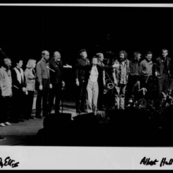 The Crickets performing with Nanci Griffith at The Royal Albert Hall in London, 1997. Photo by Andy Ellis.