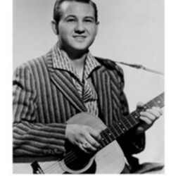A publicity photo for Dot Records, March of 1958. I was in New York to record for Dot Records. My friend, Terry Noland, who was up there with me, loaned me his jacket for the picture, probably because it went so well with my shirt. Talk about a hog upstairs, that was me in New York. Headshot of Sonny