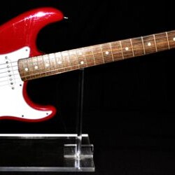 Before the "Bobby Vee Meets The Crickets" tour of England in the fall of 1962, we visited the Fender Guitar Company to acquire some new instruments. Leo Fender, owner and founder of the Company, gave me this1962 Stratocaster for the tour.
It is currently on loan to the Buddy Holly Center in Lubbock, Texas. 1962-fender-stratocaster-owned-by-sonny